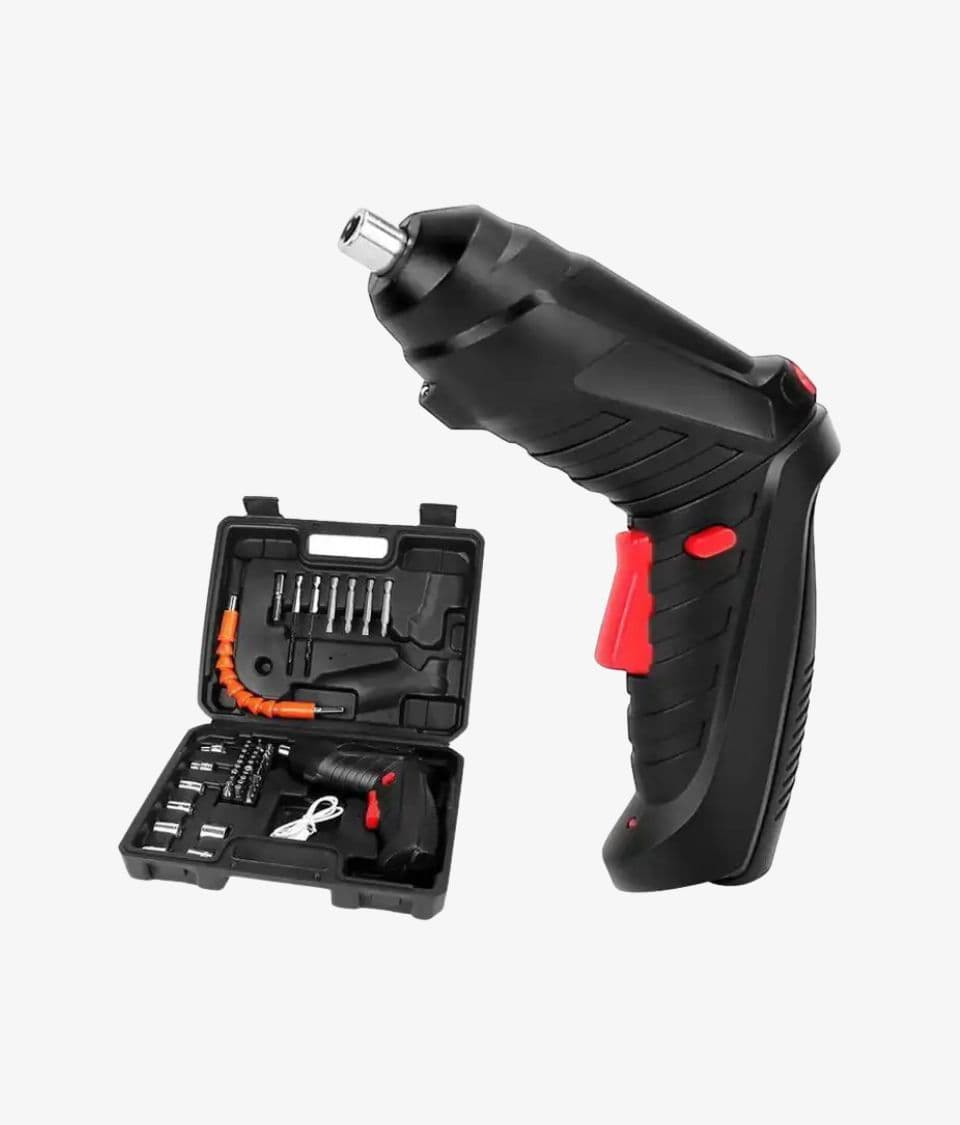 Tournevis Électrique Pivotant — Set Complet