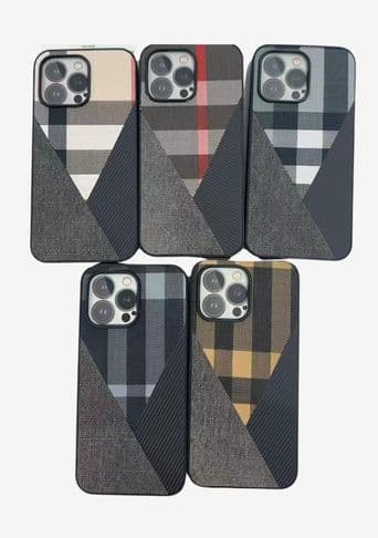 Coque iPhone Premium Motif Carreaux avec Support